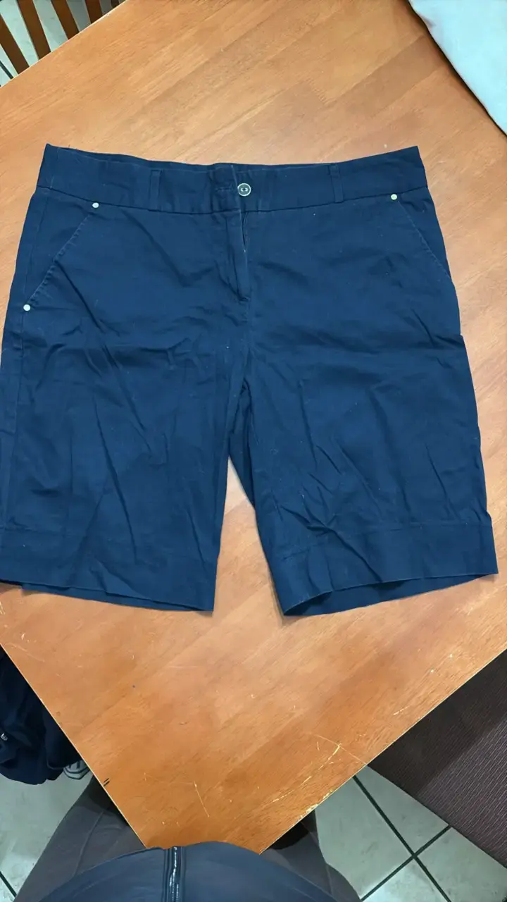 Shorts azul marino para mujer - 1