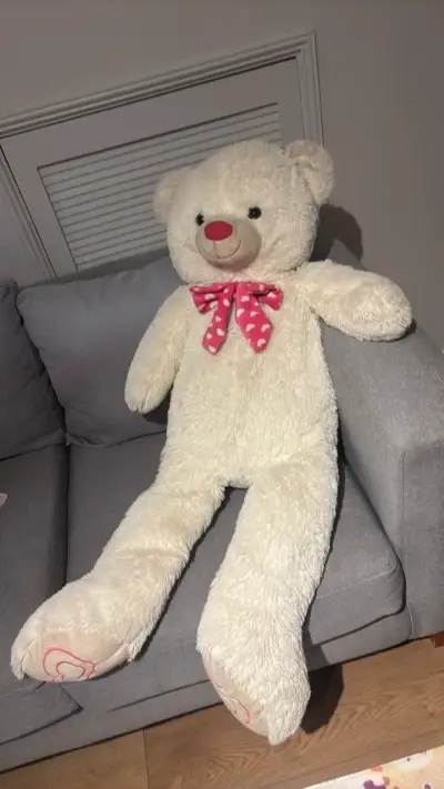 Oso de peluche gigante con lazo - miniatura 2