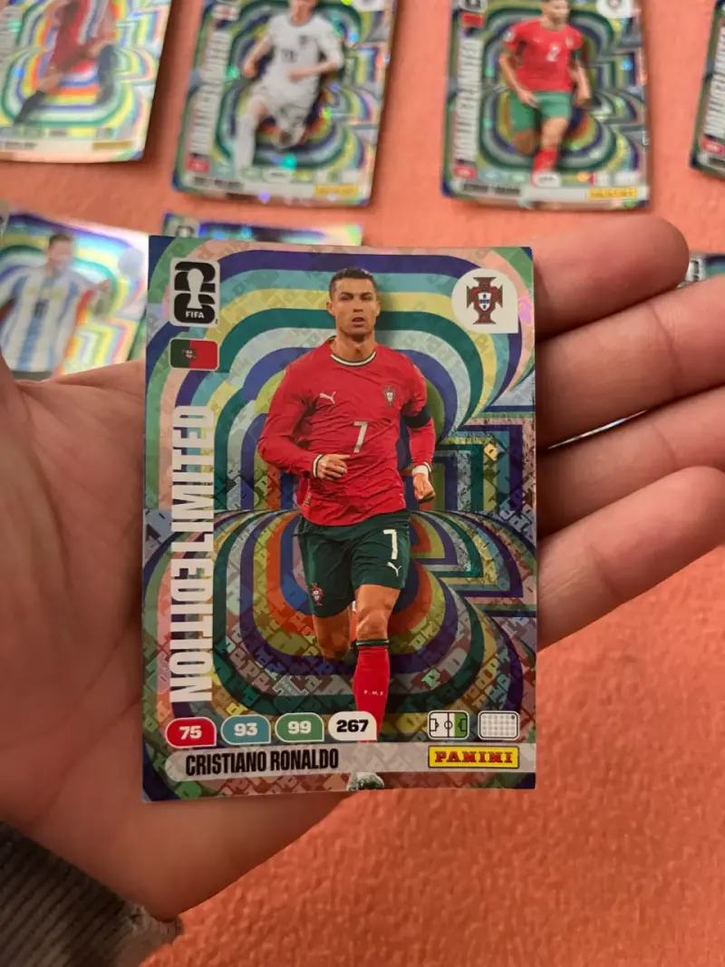 Lámina Panini Cristiano Ronaldo edición limitada