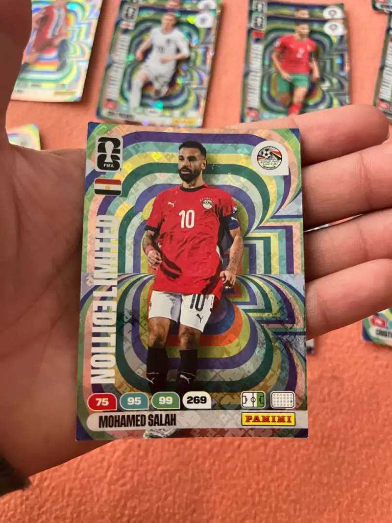 Lámina Panini edición limitada Mohamed Salah