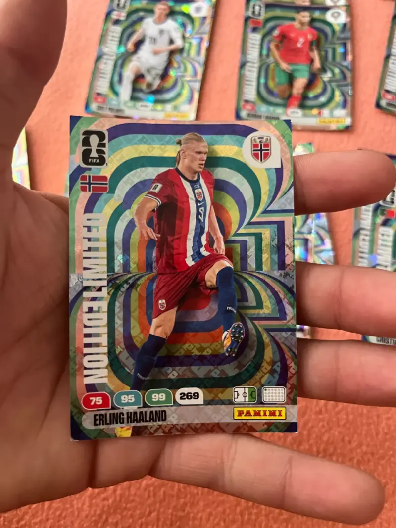 Tarjeta Panini edición limitada Erling Haaland