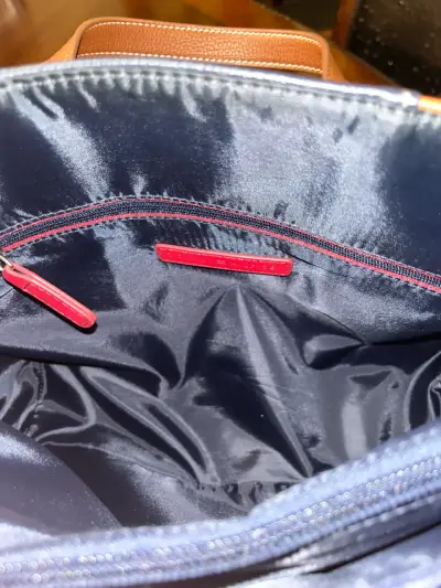Bolso Tommy Hilfiger azul y marrón - miniatura 3