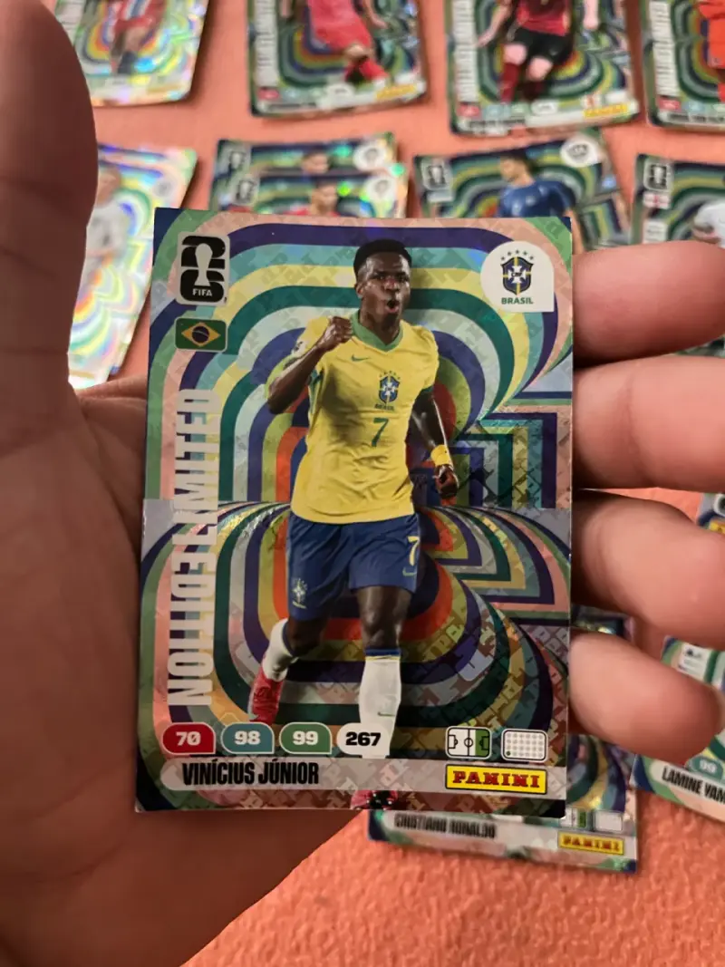 Lámina Panini Vinícius Júnior Brasil