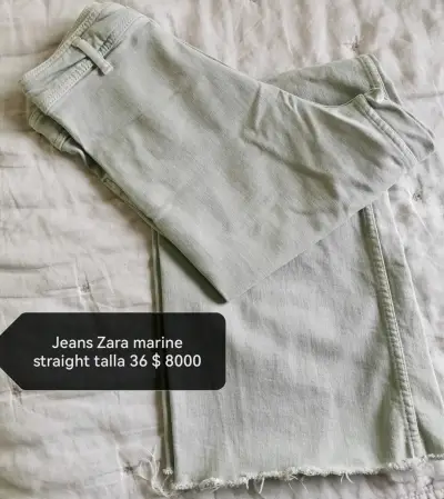 Jeans Zara marine rectos talla 36 - miniatura 1
