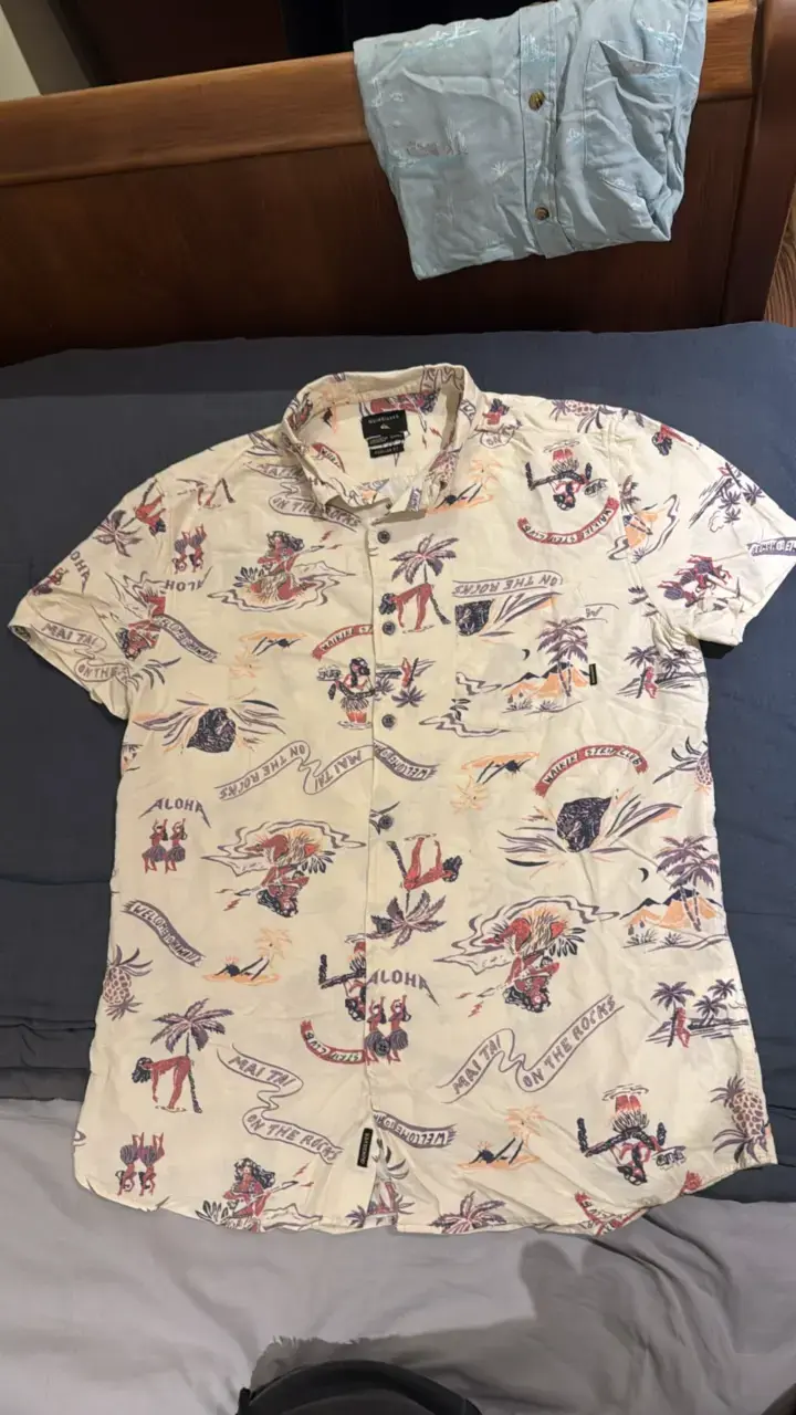 Camisa Quiksilver hawaiana estampada tropical - 1