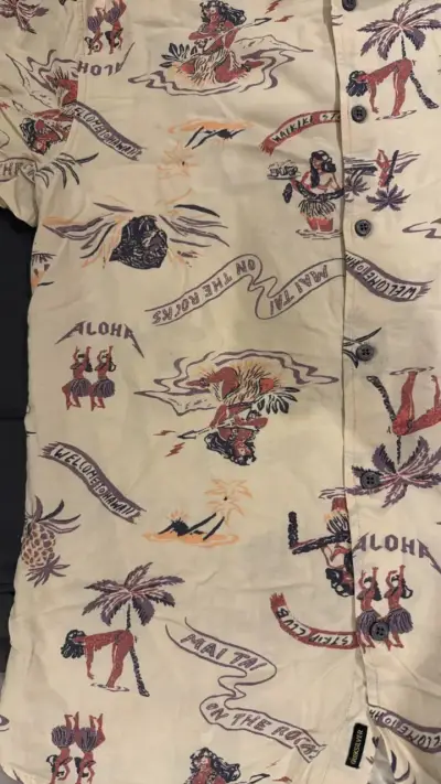 Camisa Quiksilver hawaiana estampada tropical - miniatura 2