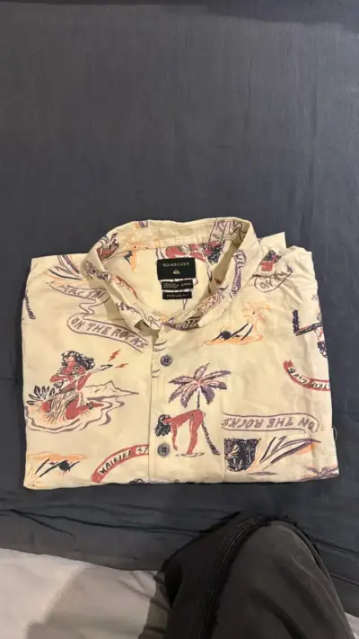 Camisa Quiksilver hawaiana estampada tropical - miniatura 4
