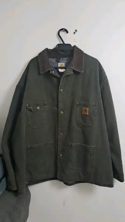 Chaqueta Carhartt verde con cuello - miniatura 1