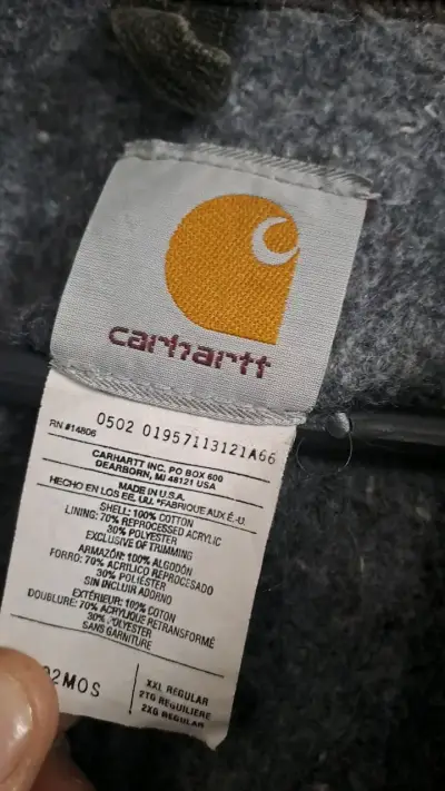 Chaqueta Carhartt verde con cuello - miniatura 2