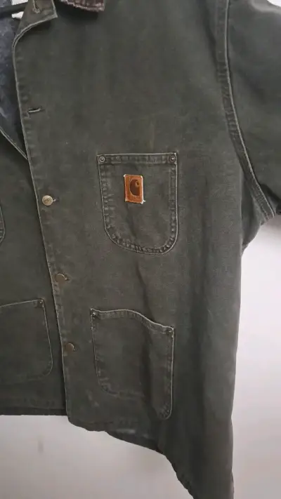 Chaqueta Carhartt verde con cuello - miniatura 3
