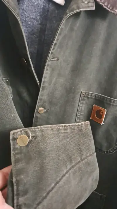 Chaqueta Carhartt verde con cuello - miniatura 5