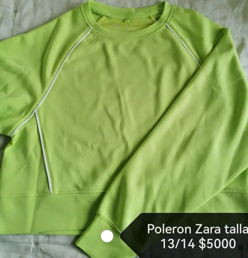 Polerón verde Zara talla 13/14 - 1