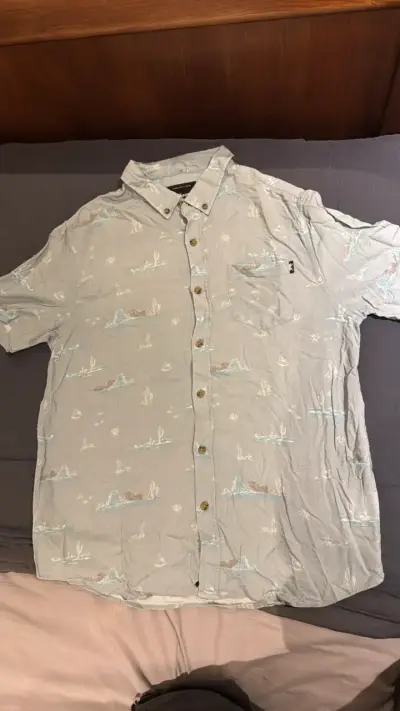 Camisa casual Froens estampada gris para hombre - miniatura 1