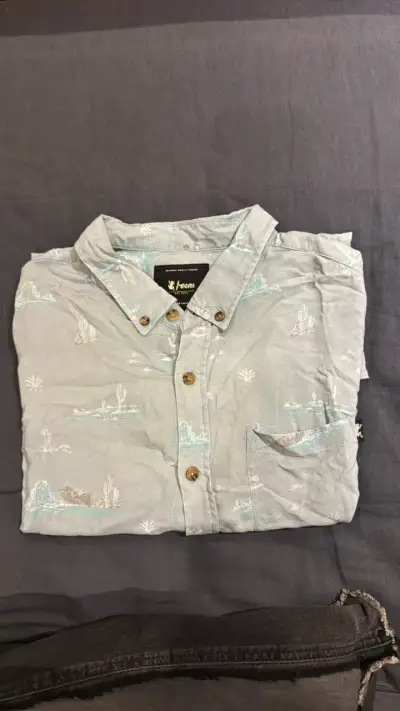 Camisa casual Froens estampada gris para hombre - miniatura 3