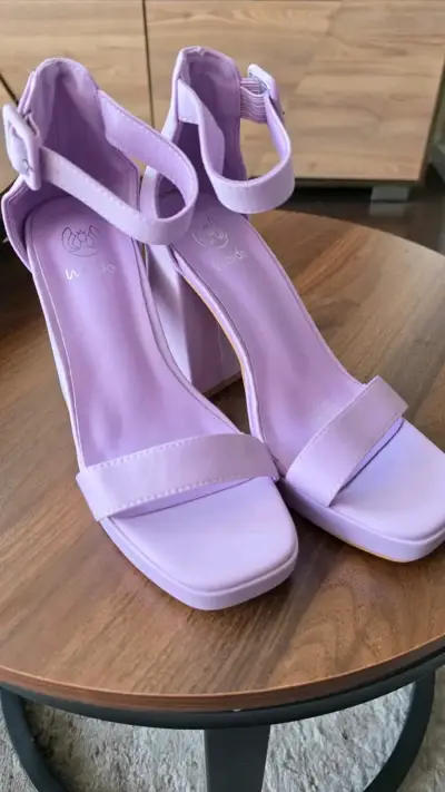 Sandalias de tacón lila Weide - miniatura 1