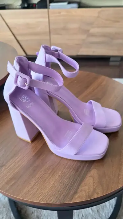 Sandalias de tacón lila Weide - miniatura 2