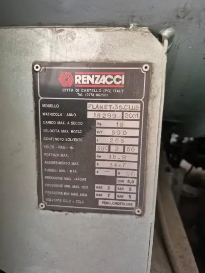 Máquina de limpieza en seco Renzacci Planet 35 Club - miniatura 1