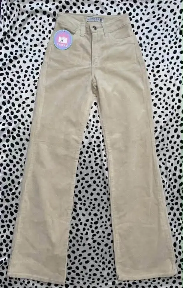Pantalón beige cotelé