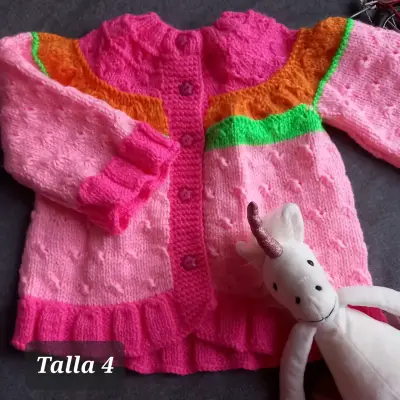 Chaleco tejido a dos agujas - miniatura 4