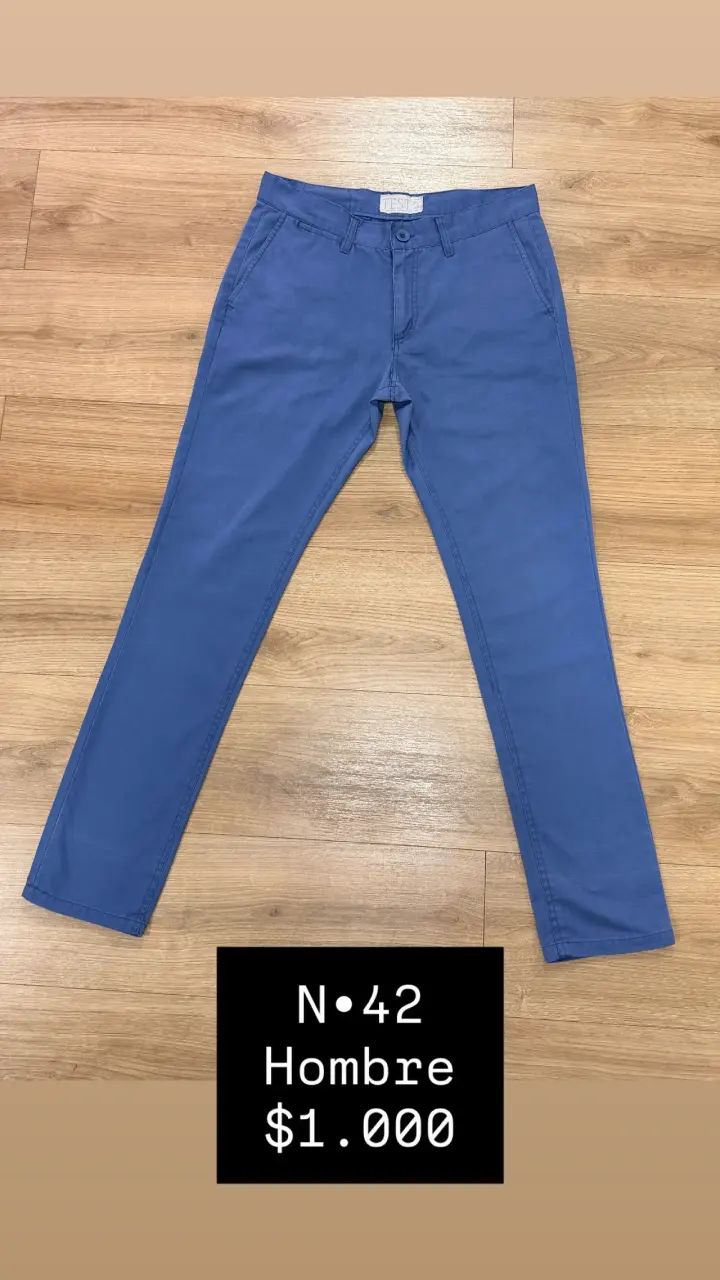 Pantalones azul marino para hombre talla 42