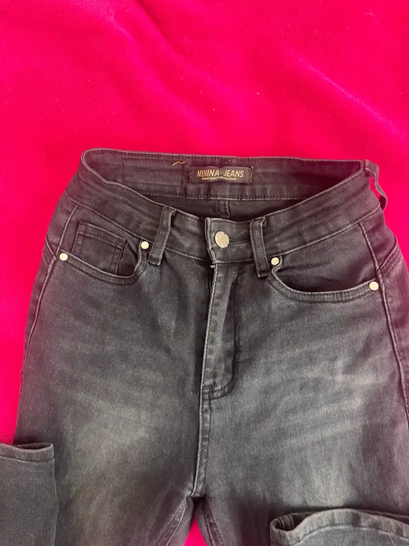 Jeans negros mujer menina en buen estado - 5