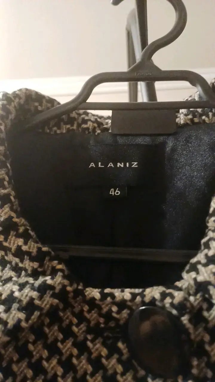 Abrigo de lana Alaniz con diseño pata de gallo - 3