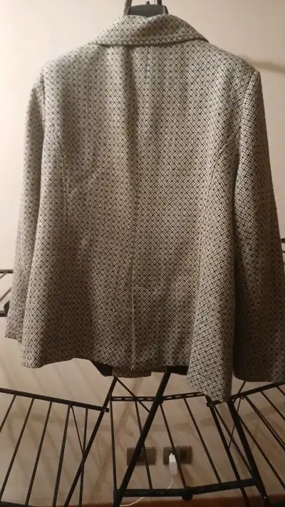 Abrigo Boulevard gris con patrón elegante talla L - miniatura 2