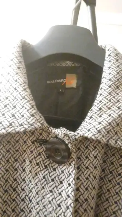 Abrigo Boulevard gris con patrón elegante talla L - miniatura 3
