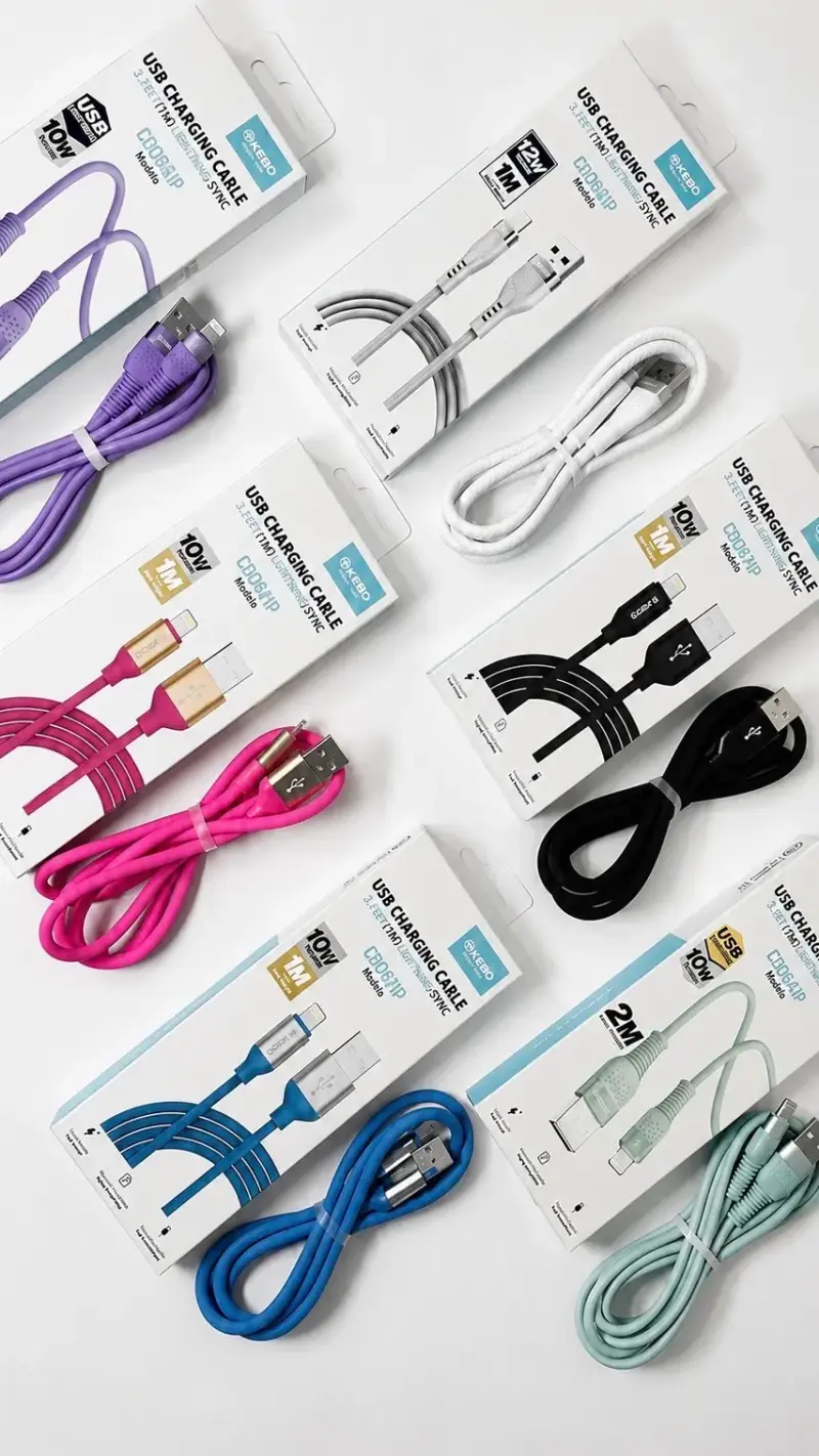 Cables USB de carga rápida 1m y 2m
