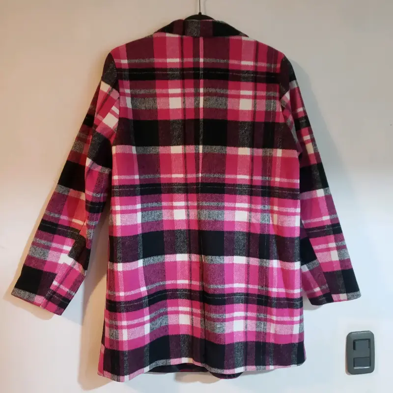 Abrigo de cuadros rosa Opposite talla M/L - 4