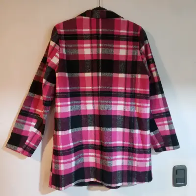 Abrigo de cuadros rosa Opposite talla M/L - miniatura 4