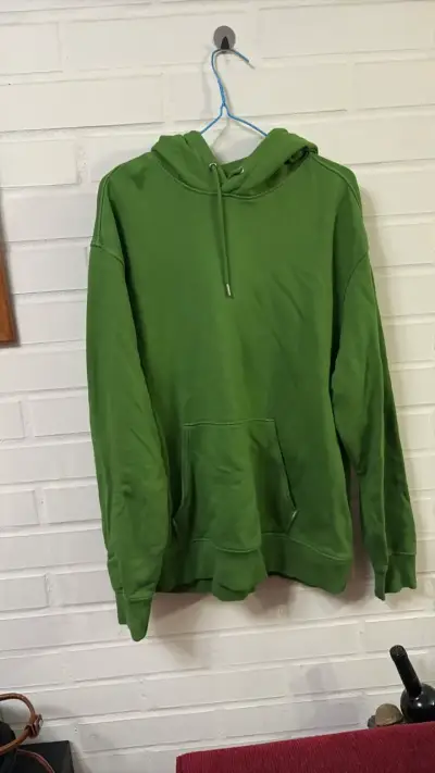 Polerón verde con capucha unisex - miniatura 1