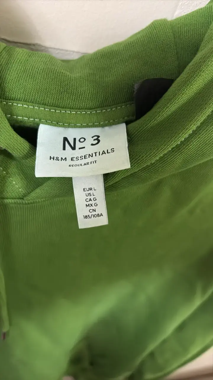 Polerón verde con capucha unisex - 2
