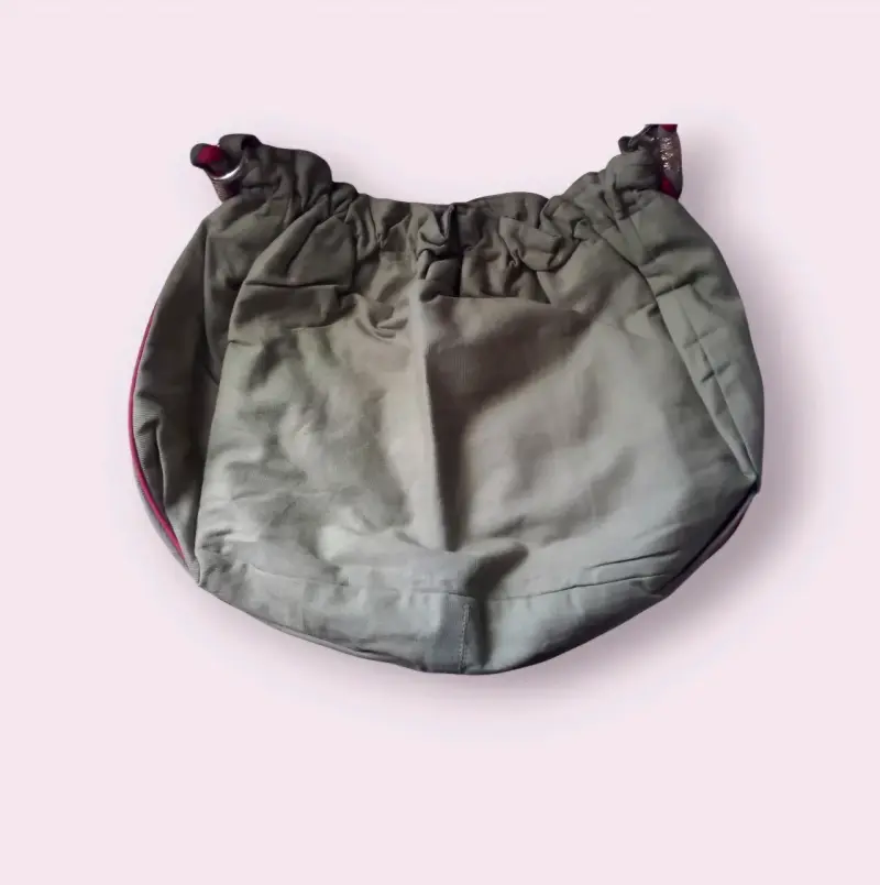 Bolso de tela bordado con flores - 2