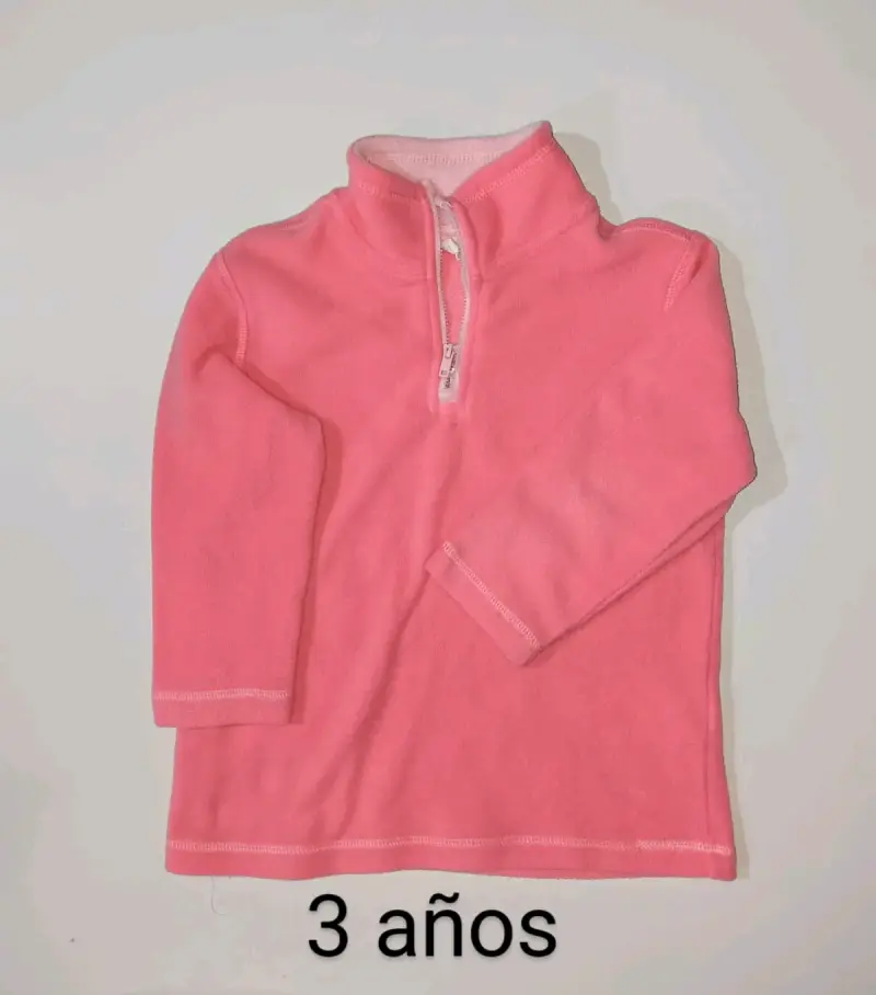 Polerón polar rosado para niña 3 años