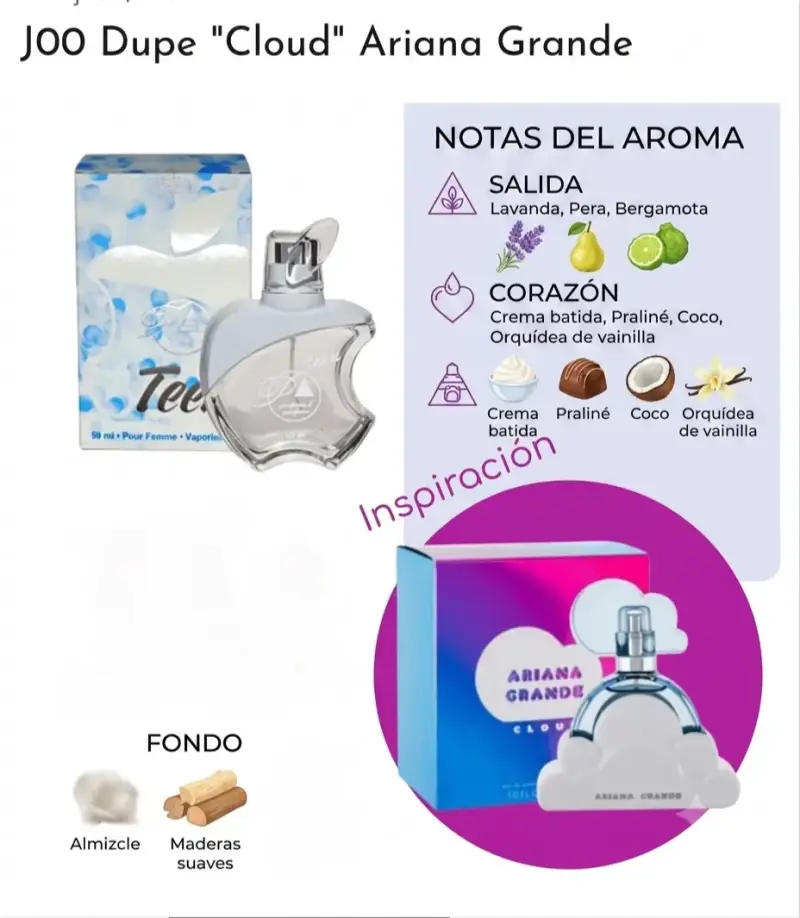 Perfume J00 Dupe 'Cloud' inspirado en Ariana Grande - 1