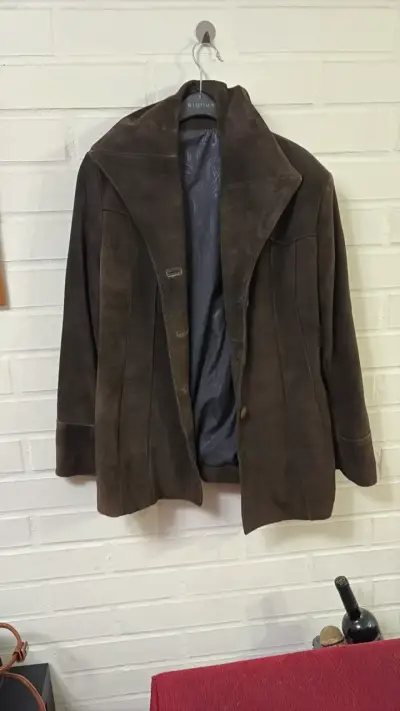 Chaqueta de gamuza marrón - miniatura 1