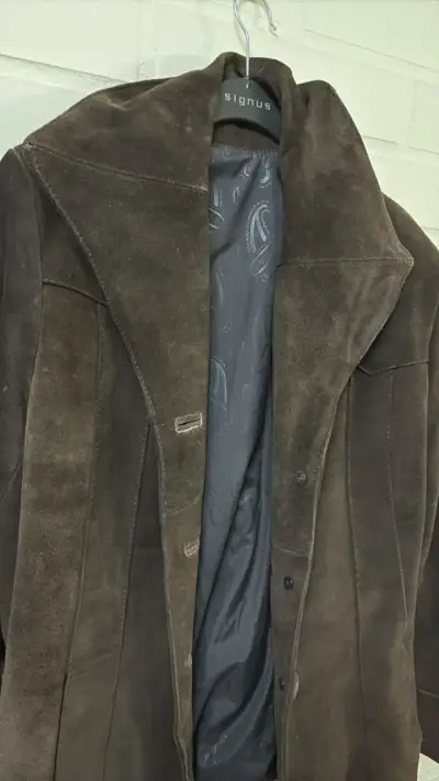Chaqueta de gamuza marrón - miniatura 2
