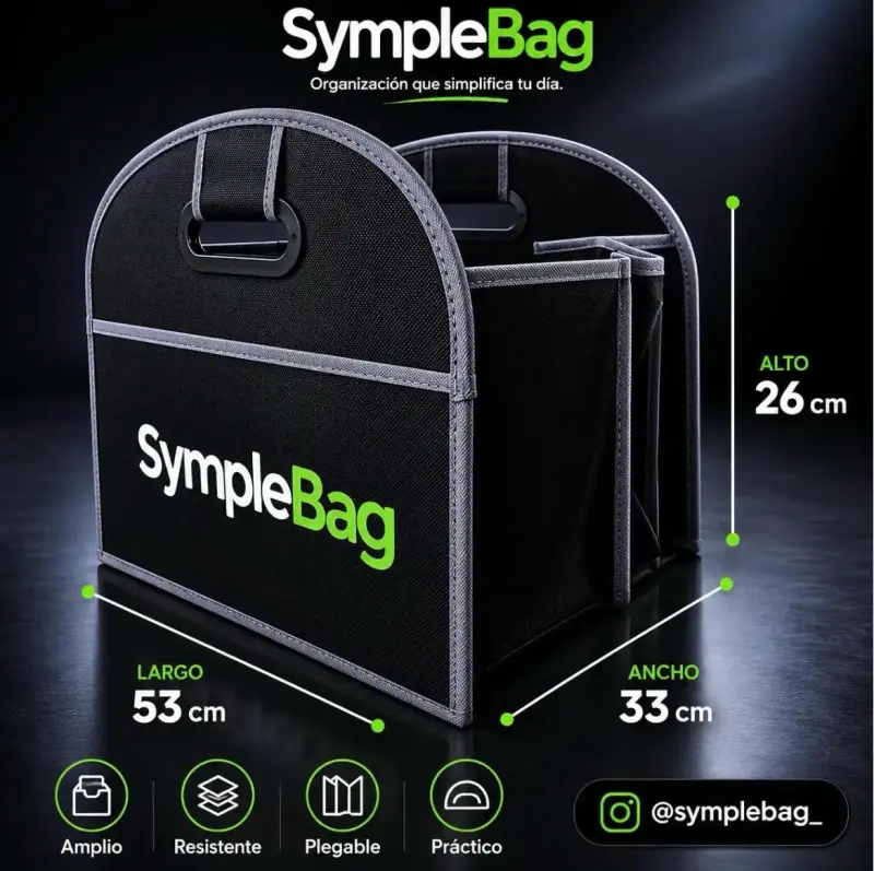 Bolso organizador plegable SympleBag negro - 1