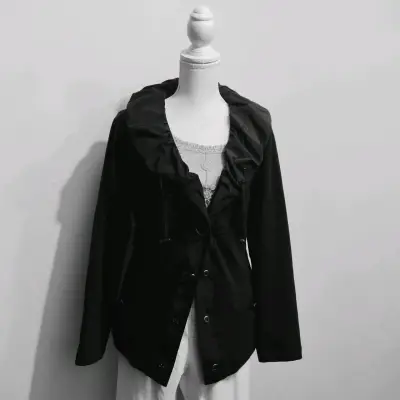Blazer naranja de mujer con bolso beige - miniatura 6