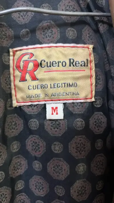Abrigo de cuero marrón talla M - miniatura 2