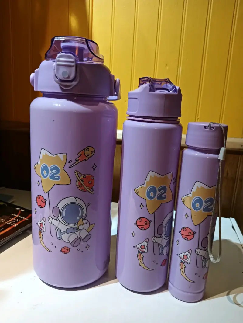 Set de botellas térmicas espaciales moradas
