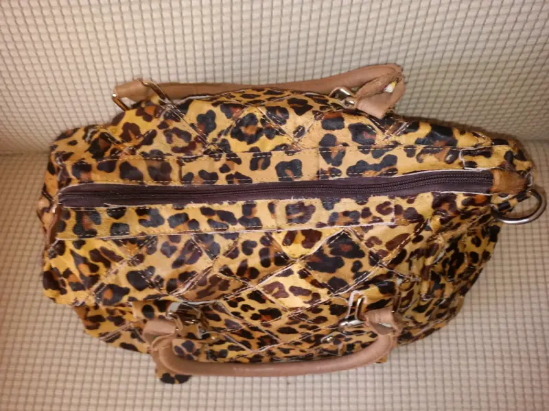 Bolso de mano con estampado animal print - 3