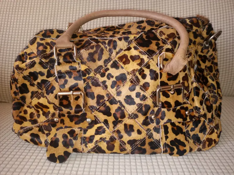 Bolso de mano con estampado animal print - 4