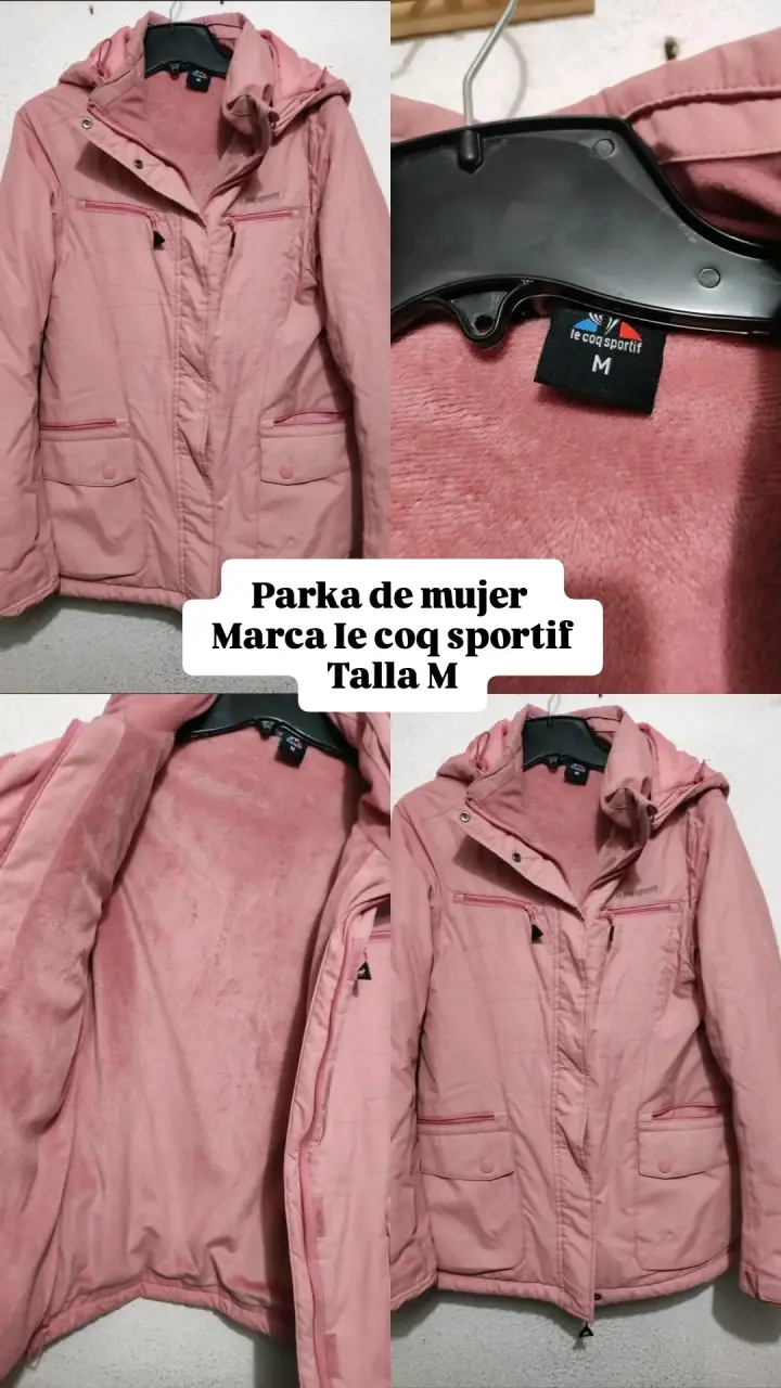 Parka de mujer rosa Le Coq Sportif - 1