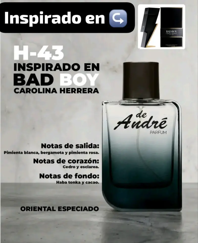 Perfume de André inspirado en Bad Boy