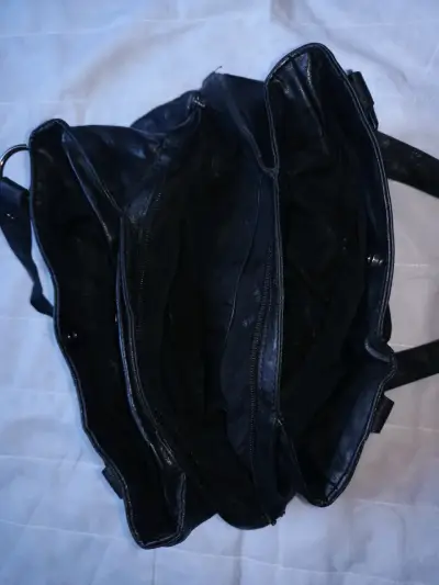 Bolso negro de cuero Ziot & Zaky - miniatura 3