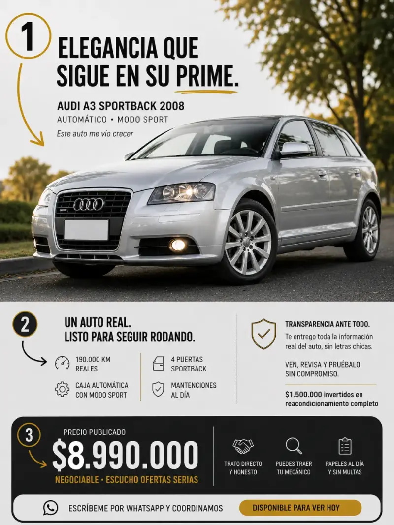 Audi Sport2008 Automático Reconstruido