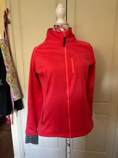 Chaqueta deportiva roja con cierre completo - miniatura 2
