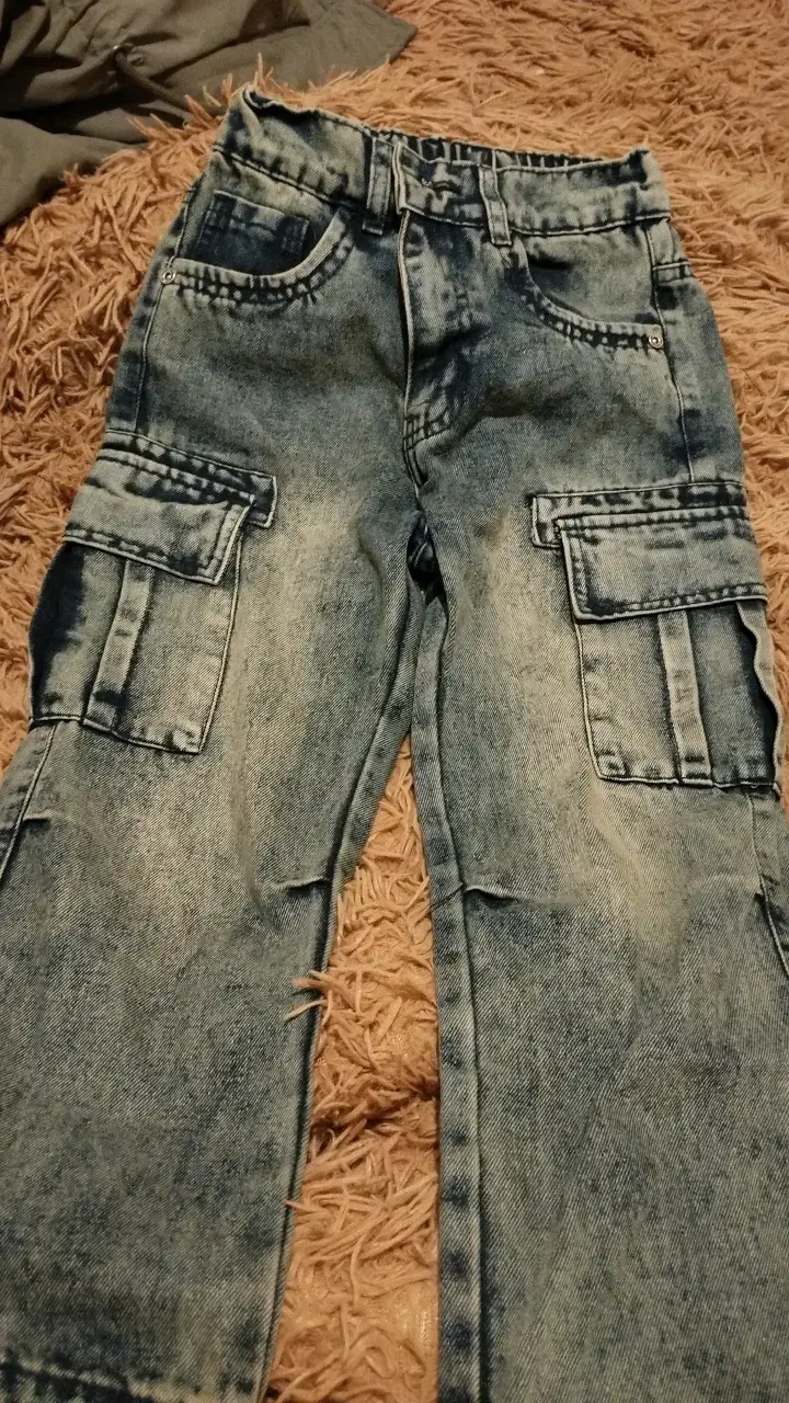 Pantalones cargo de mezclilla para niños - 1